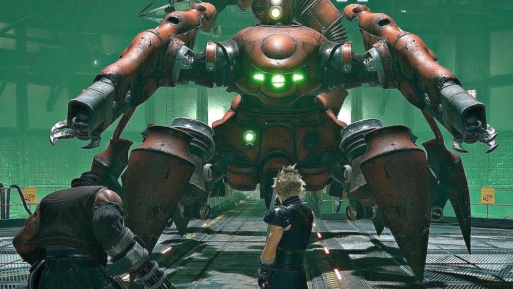 The Scorpion Sentinel is a formidable boss, even in the first chapter. Listen to Cloud and Barret's dialogue for tips and tactics to defeat it.